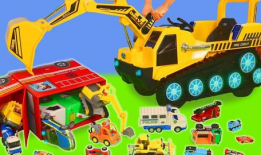 挖掘机视频表演动画片,工地上的欢乐交响曲
